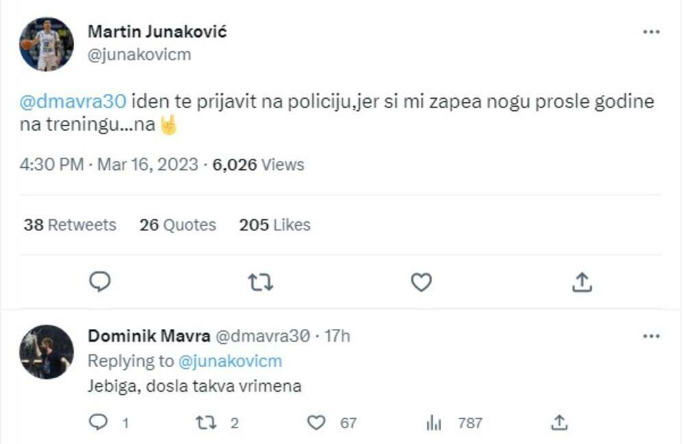 Prepiska Junakovića i Mavre