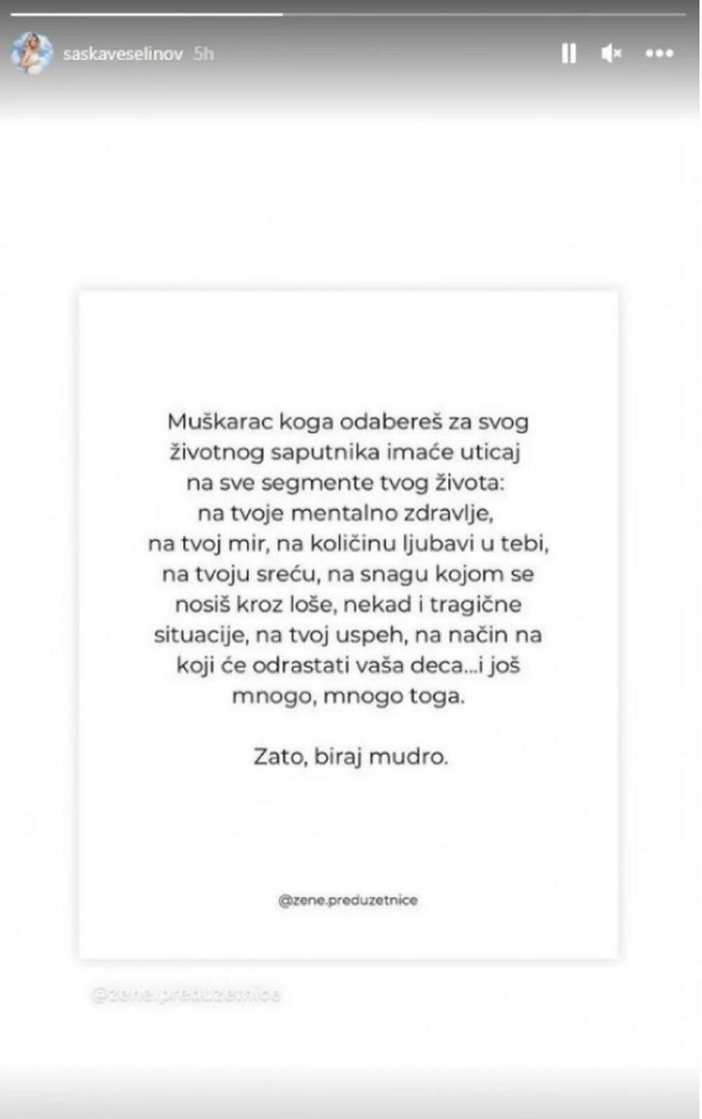 Saška Veselinov o muškarcima