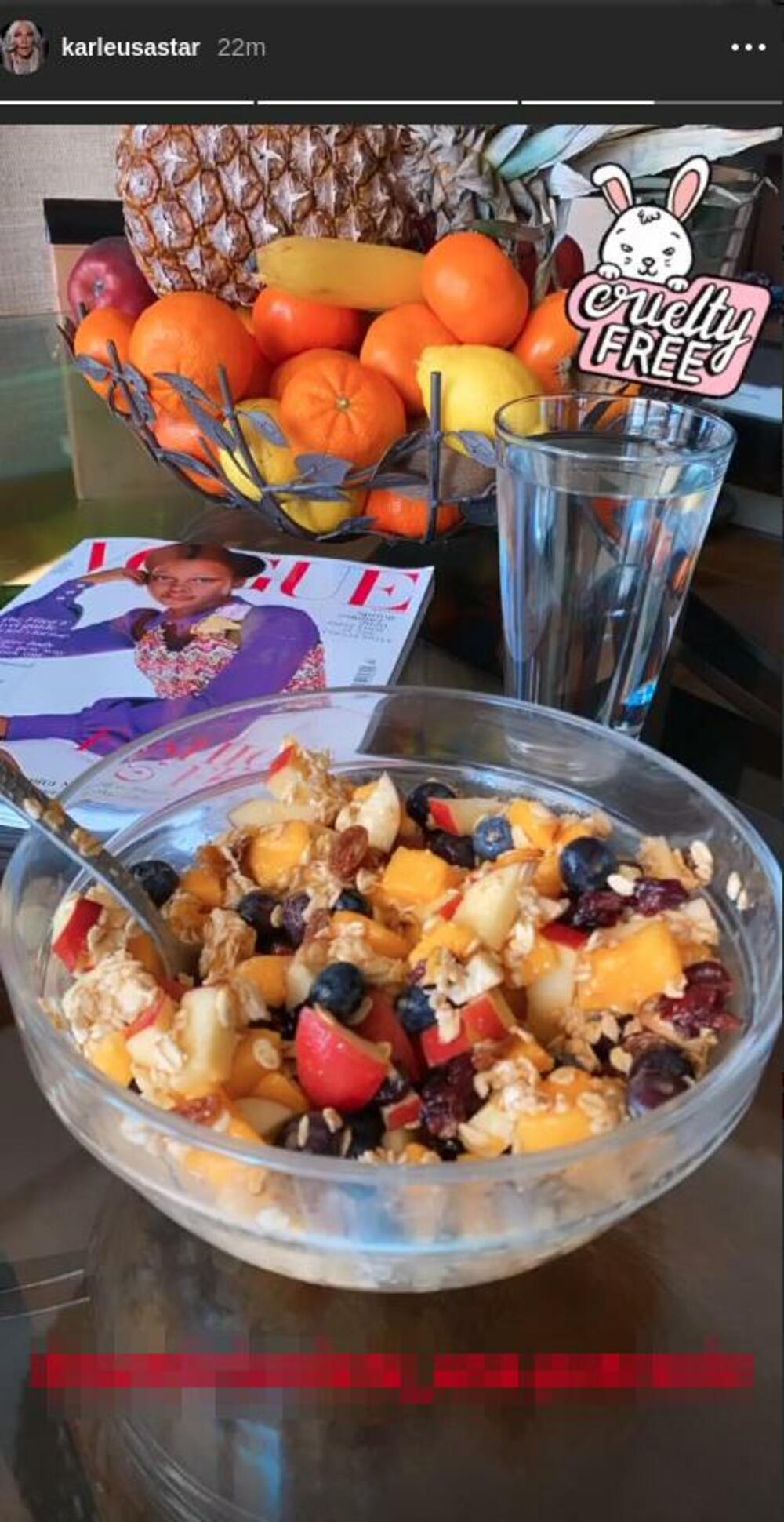 Jelena Karleuša doručak