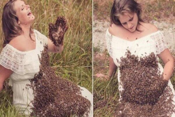 TRUDNICA SE SLIKALA SA PČELAMA NA STOMAKU: Ono što su joj lekari rekli posle pregleda, slomilo ju je zauvek