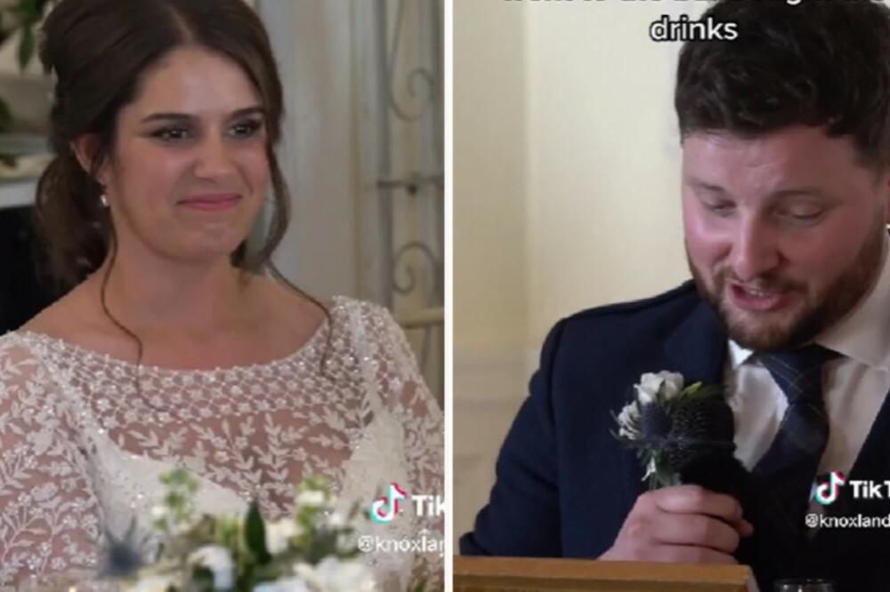 VENČALI SU SE, A ONDA JE MLADOŽENJA POČEO ZDRAVICU: Gosti u NEVERICI slušali šta priča o ŽENI, isplivao SNIMAK