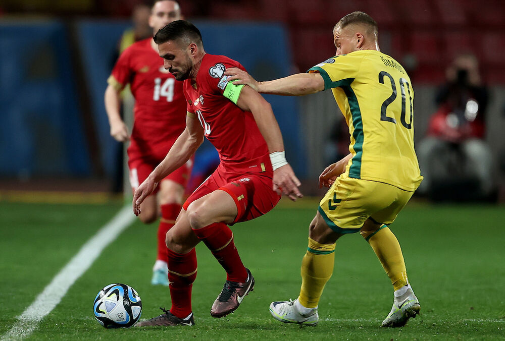  Dušan Tadić na utakmici Srbije i Litvanije