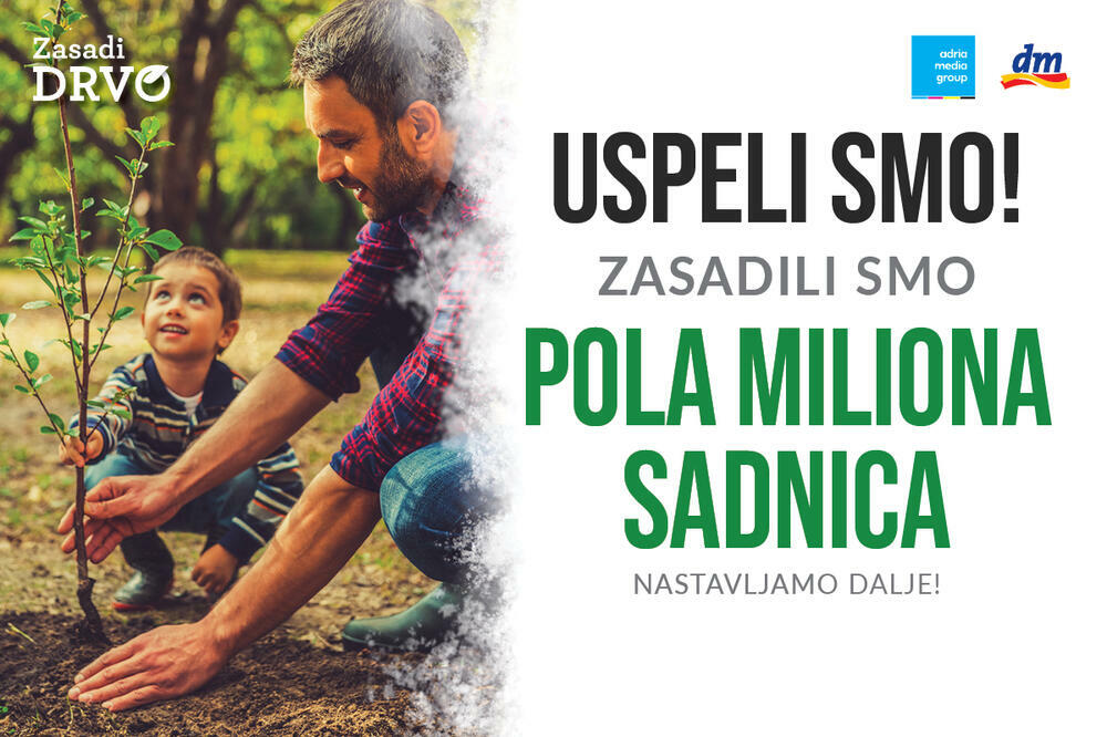 „ZASADI DRVO“ NASTAVLJA DA OBARA REKORDE: SRBIJA BOGATIJA ZA POLA MILIONA POSAĐENIH SADNICA