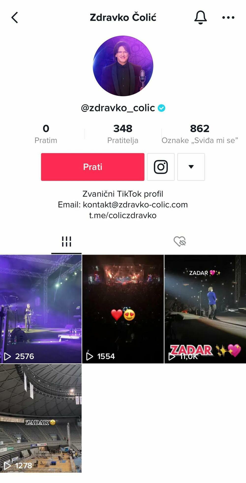 Zdravko Čolić otvorio profil socijalnoj mreži TikTok