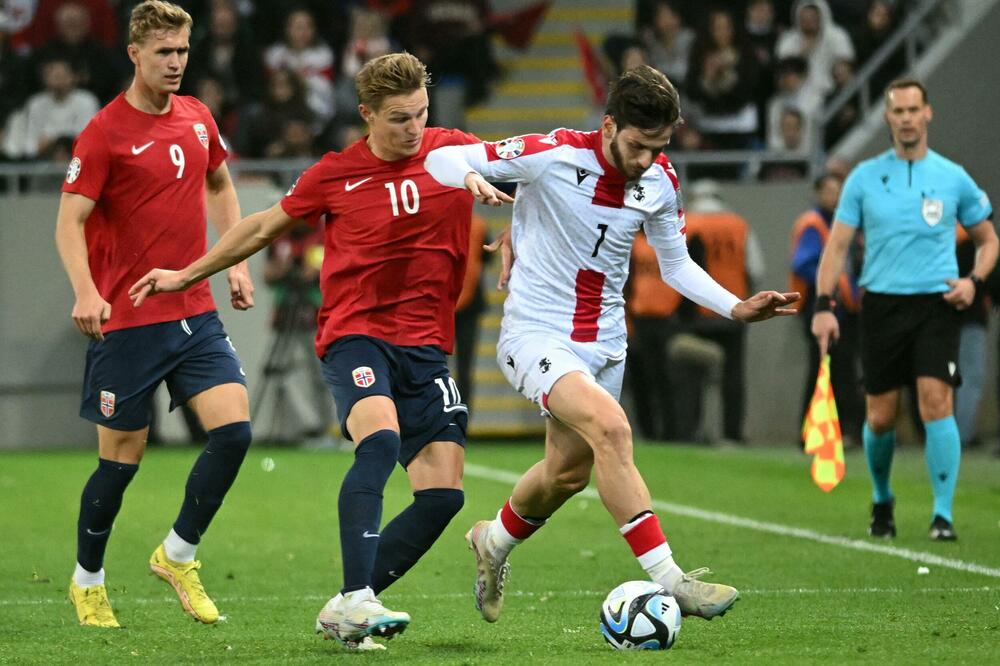 Detalj sa utakmice Gruzije i Norveške