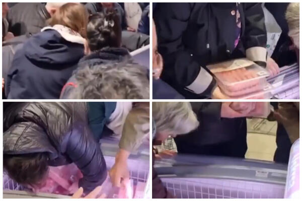 DEDA GRABI PET PAKOVANJA, SKAČU JEDNI DRUGIMA PO GLAVI: Makljaža penzionera usred radnje, šta radite to? (VIDEO)