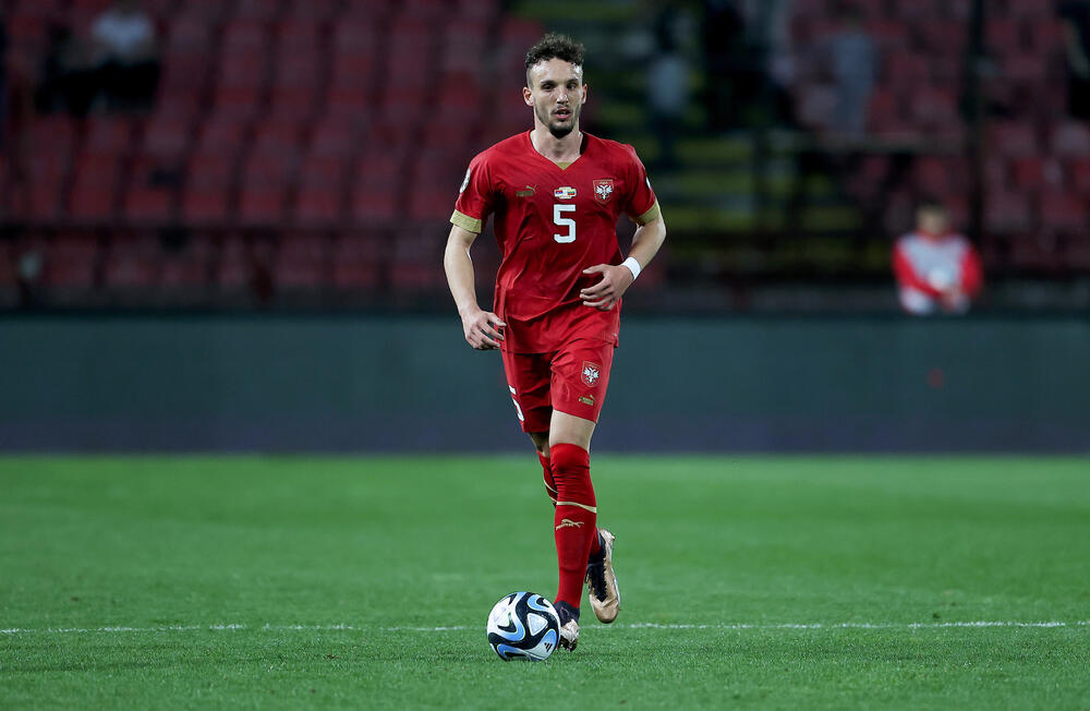 Strahinja Eraković u dresu reprezentacije Srbije