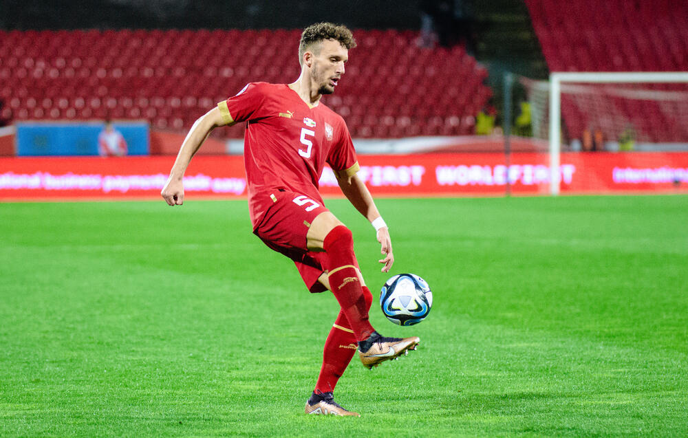 Strahinja Eraković u dresu reprezentacije Srbije