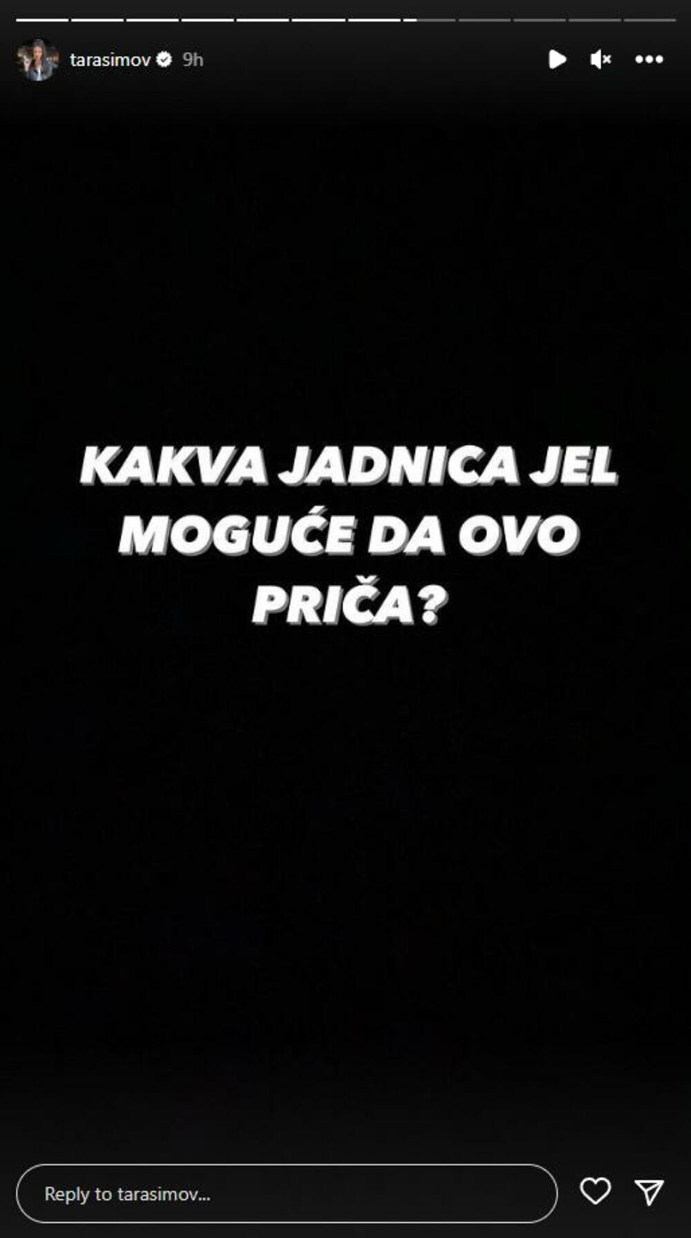 Na mrežama se oglasila Tara Simov