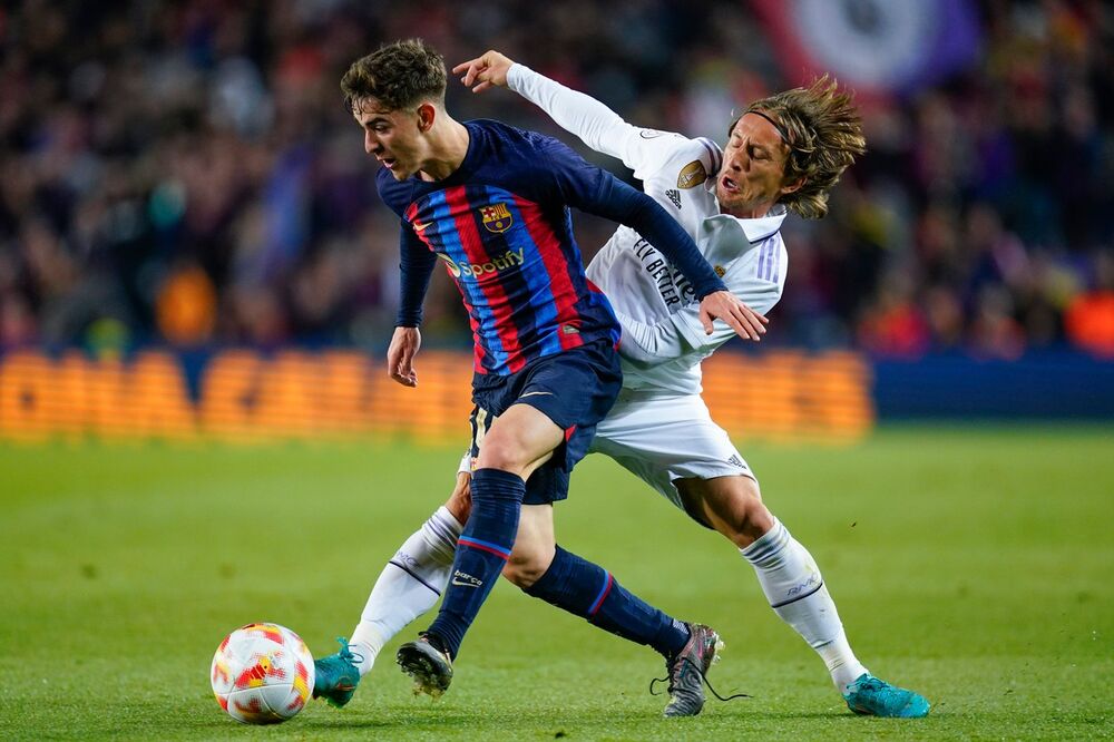 Luka Modrić na utakmici Barselone i Real Madrida
