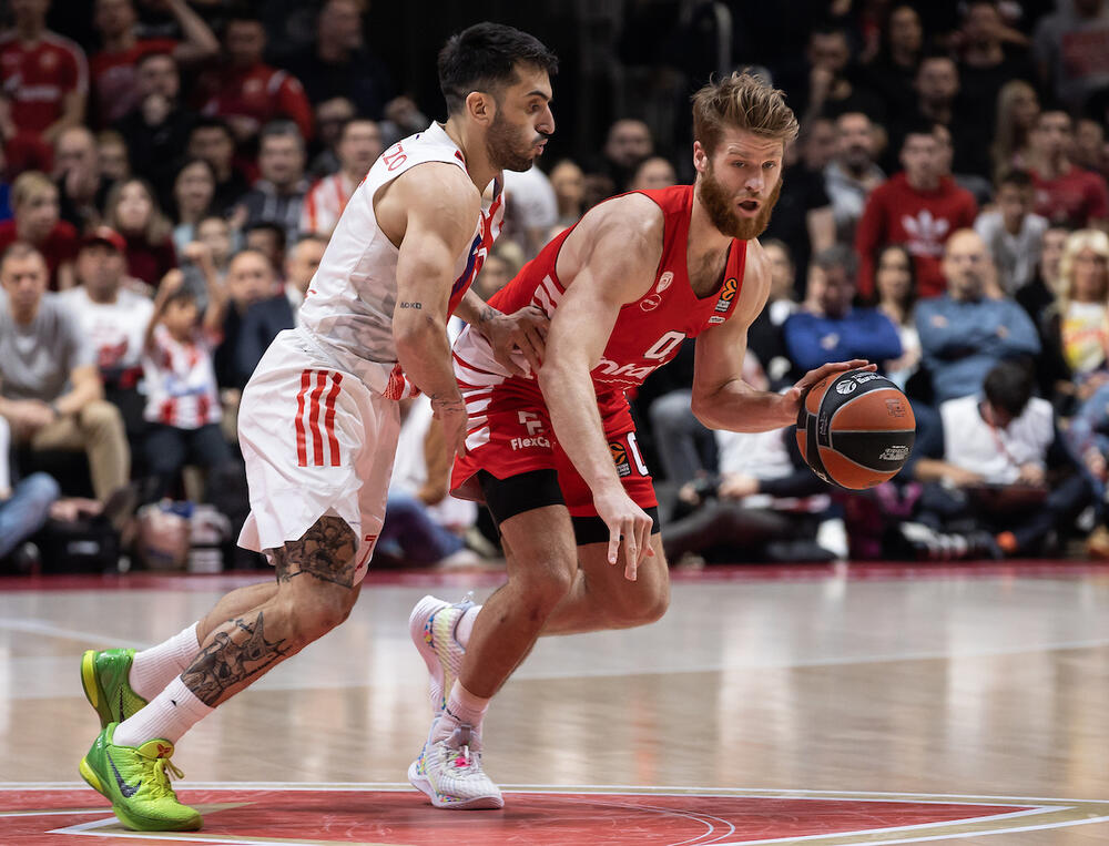 Tomas Vokap na utakmici Crvene zvezde i Olimpijakosa prošle sezone
