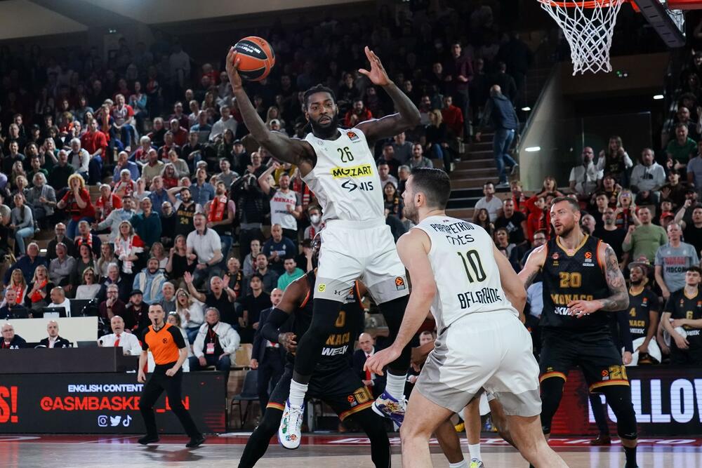 Detalj sa utakmice Monaka i Partizana