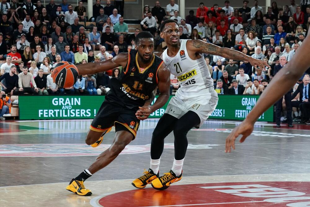 Detalj sa utakmice Monaka i Partizana