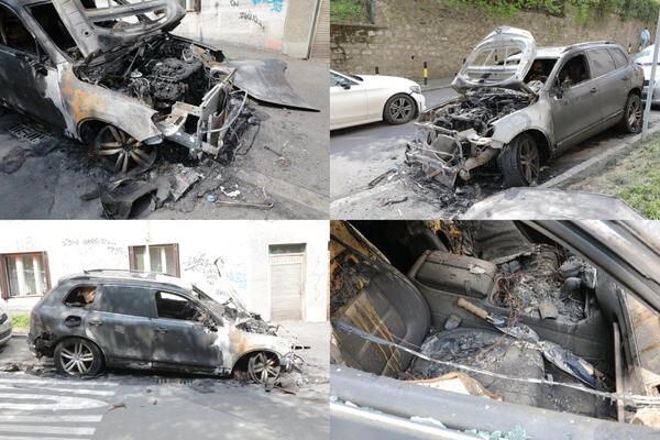 DVE EKSPLOZIJE U RANO JUTRO: Ovo je sve što je ostalo od auta Jelene Višacki koji je NAMERNO zapaljen?! FOTO/VIDEO