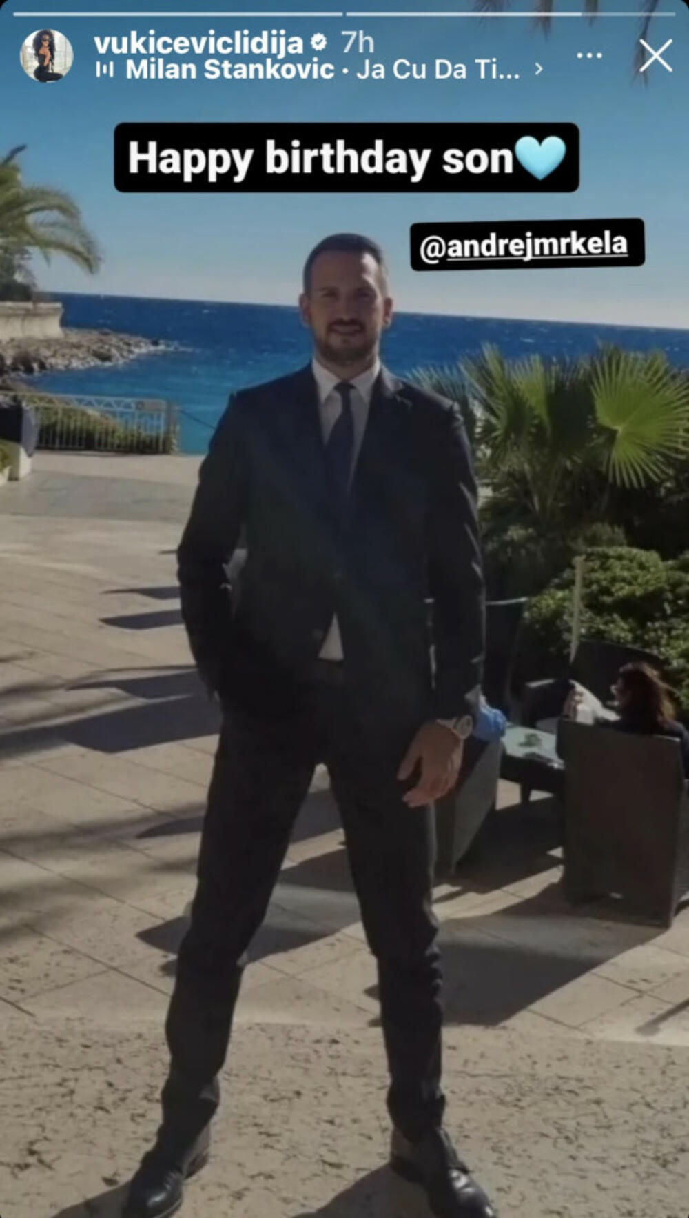 Lidija Vukićević čestitala sinu rođendan