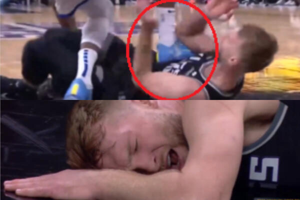 GURNUO PRST U OKO JOKIĆU, SAD OPET SVE ZGROZIO: Grin NAMERNO nagazio Sabonisa, Litvanac "umirao" od bolova! (VIDEO)