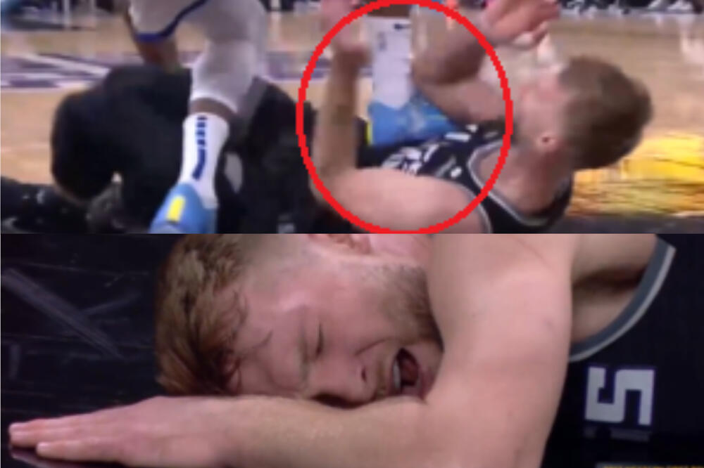 GURNUO PRST U OKO JOKIĆU, SAD OPET SVE ZGROZIO: Grin NAMERNO nagazio Sabonisa, Litvanac "umirao" od bolova! (VIDEO)