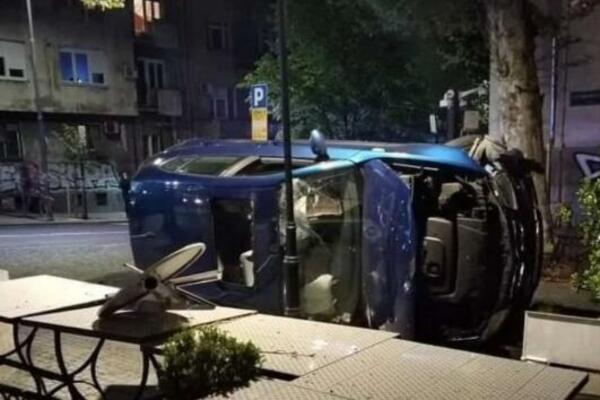 STRAVIČNA NESREĆA U BEOGRADU: Auto se prevrnuo, ima POVREĐENIH!