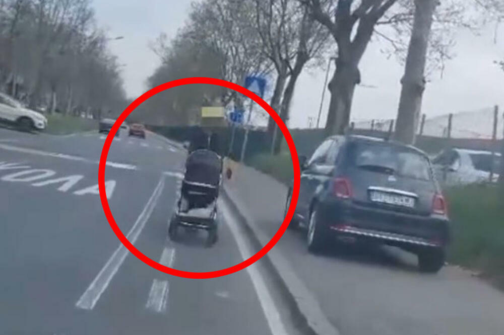 BAHATI PRIZOR U BEOGRADU RAZBESNEO NAROD: Žena gura kolica po PUTU, sve zbog OVOGA! (VIDEO)