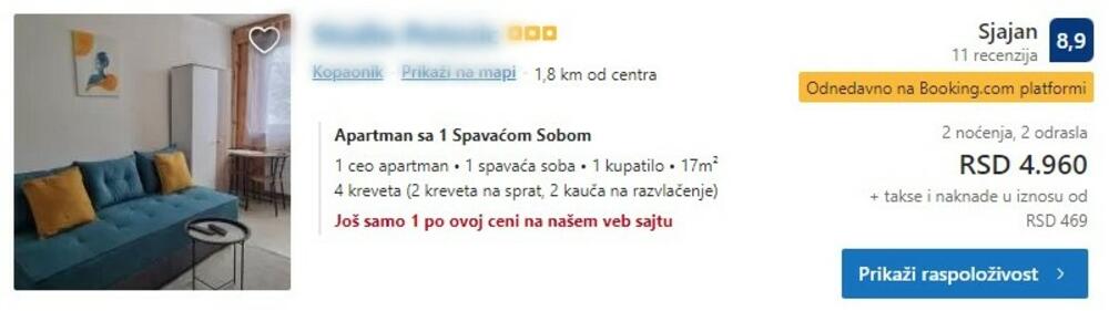 Smeštaj na Kopaoniku