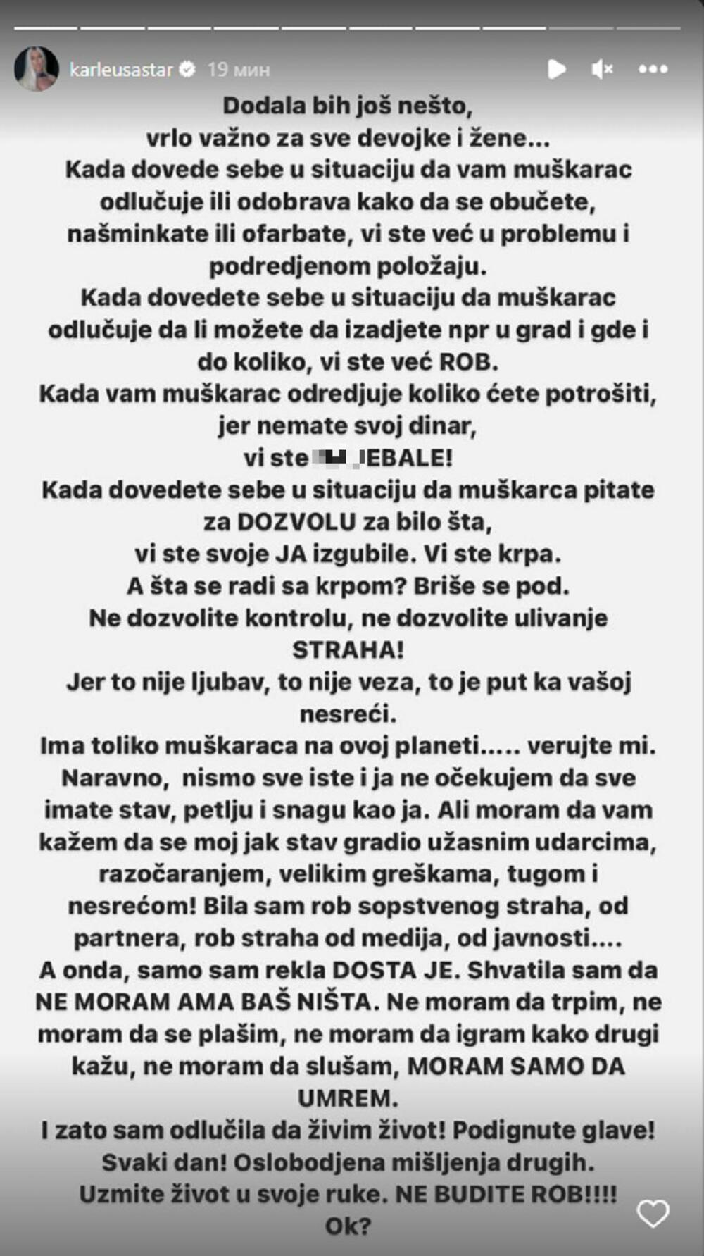 Pevačica osudila nasilje koje je sve učestalije 