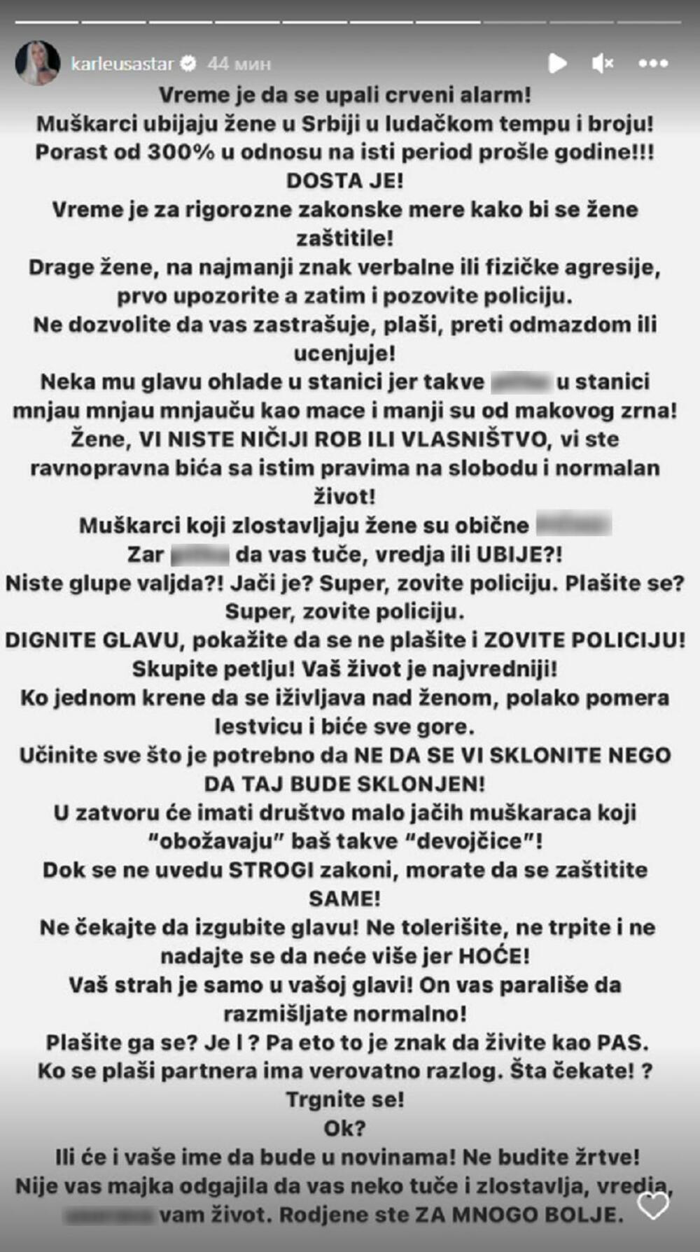 Karleuša se uvek borila za prava svih ljudi