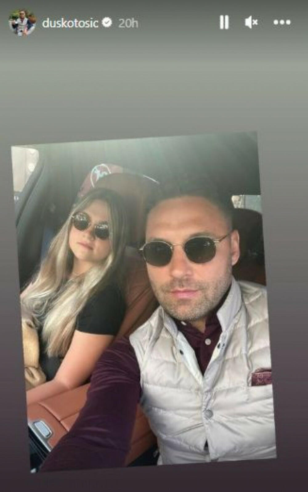 Duško Tošić sa ćerkom