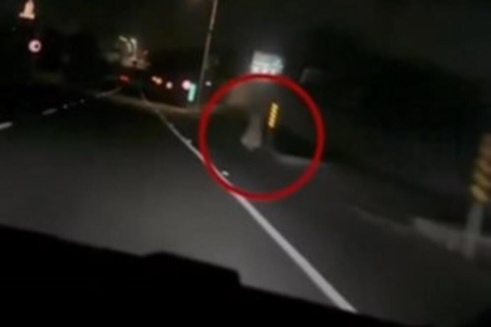 VOZAČ PODELIO JEZIV SNIMAK: Žena u belom LUTA noću ulicama po MRKLOM MRAKU, jedan DETALJ izaziva STRAH (VIDEO)