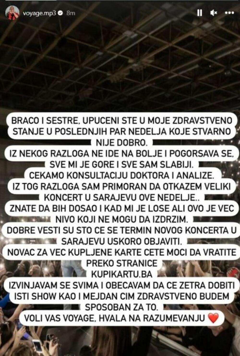 Objava Mihajla Veruovića Vojaža