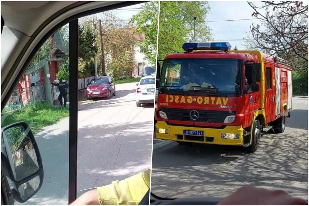 OPASNA DRAMA U MLADENOVCU, NA TERENU POLICIJA I VATROGASCI: Osoba se zaključala u kuću i PRETI SAMOUBISTVOM! (FOTO)