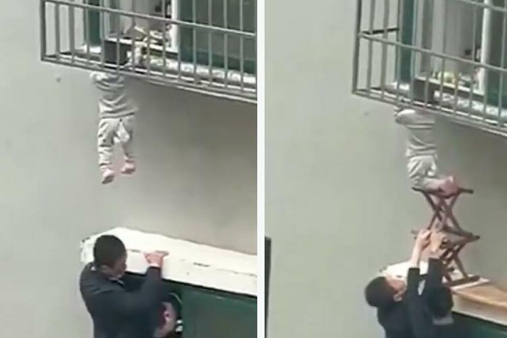 DETE VISILO KROZ REŠETKE PROZORA, SEKUNDE SU DELILE DO TRAGEDIJE: Ovaj snimak gleda CEO SVET (VIDEO)