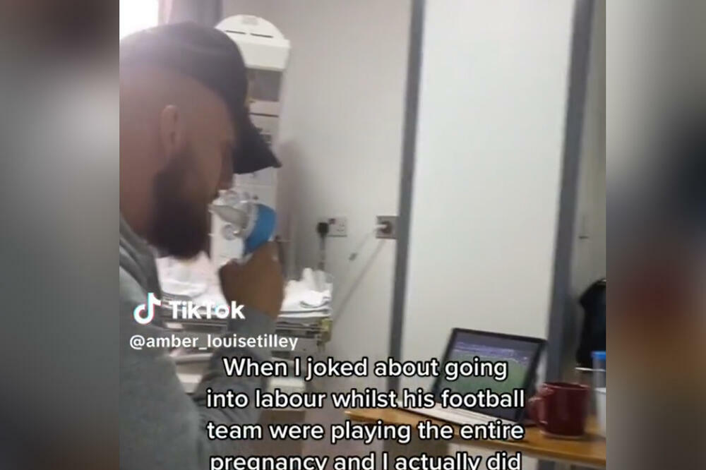 DOK MU SE ŽENA UVIJA OD BOLOVA, ON U BOLNICI RADI OVO! Mladi otac na meti osuda, pazite samo ŠTA RADI (VIDEO)