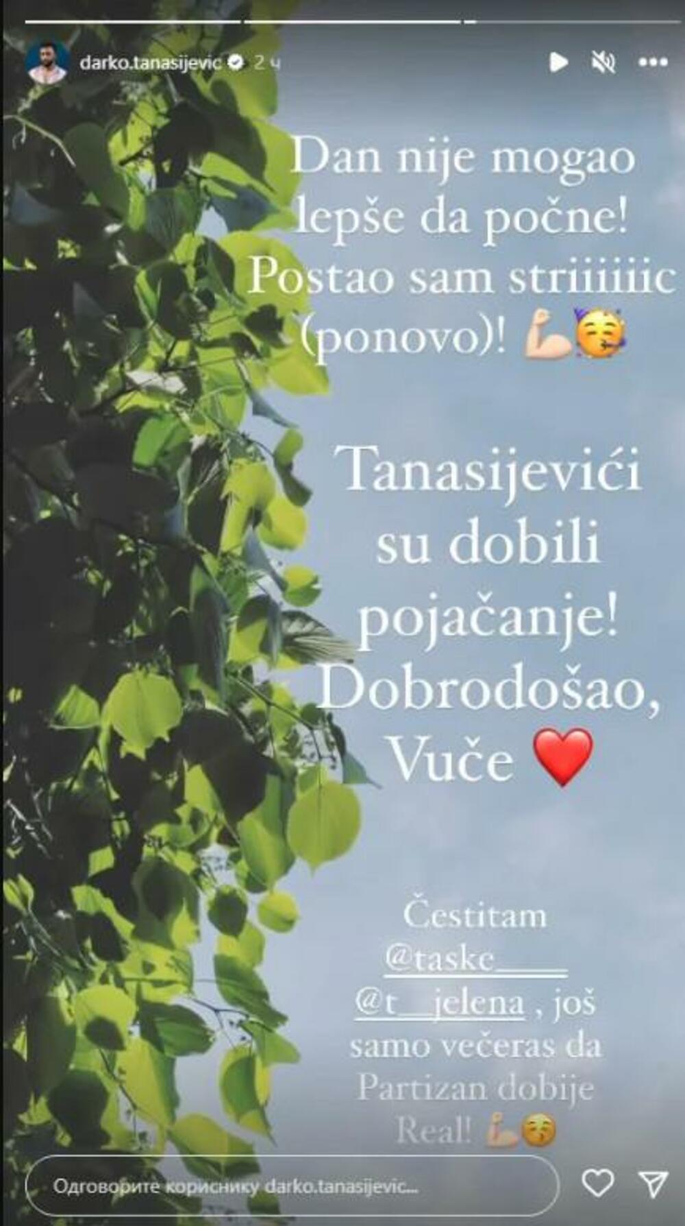 Objava Darka Tanasijevića