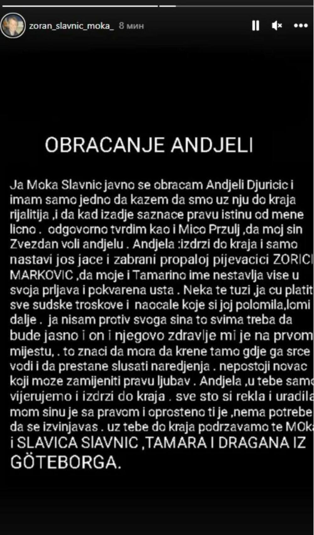 Objava Moke Slavnića
