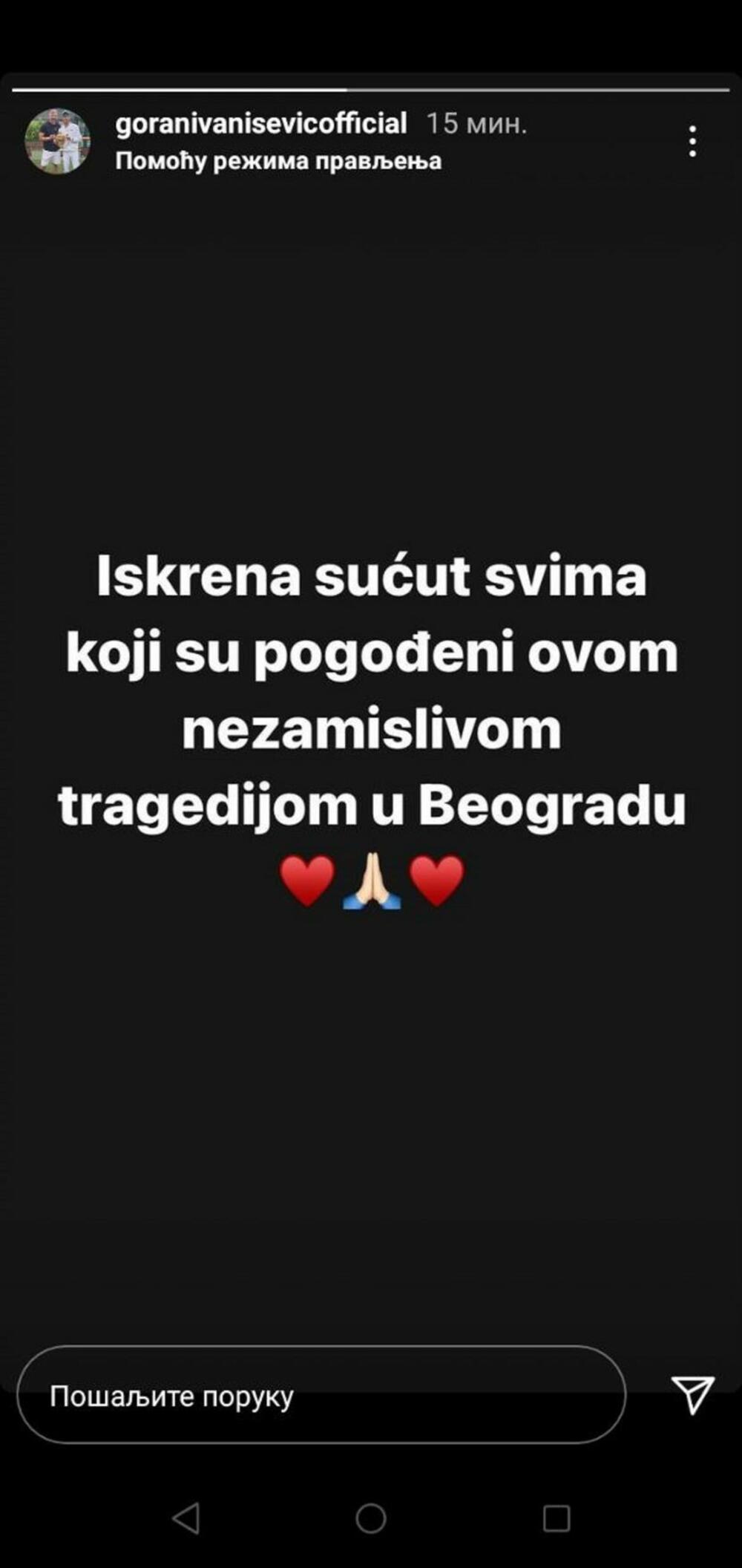 Objava Gorana Ivaniševića