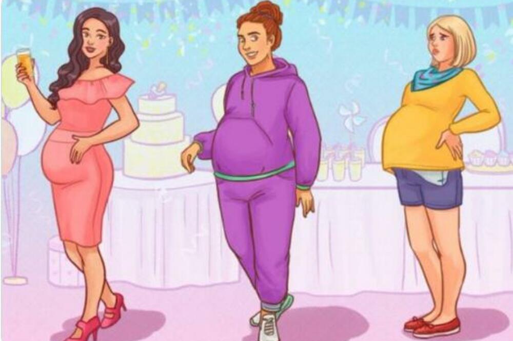 MOŽETE LI POGODITI KO NIJE TRUDNICA NA OVOJ SLICI? Odaje je JEDNO, možete li pogoditi I ŠTA?