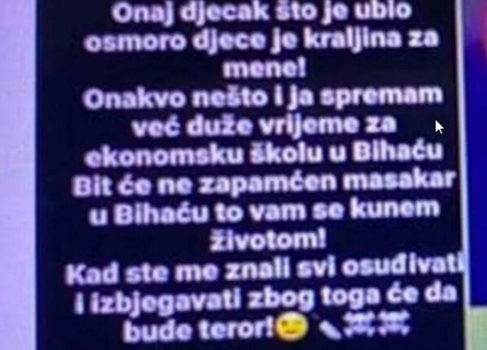 Objava mladića iz Bihaća