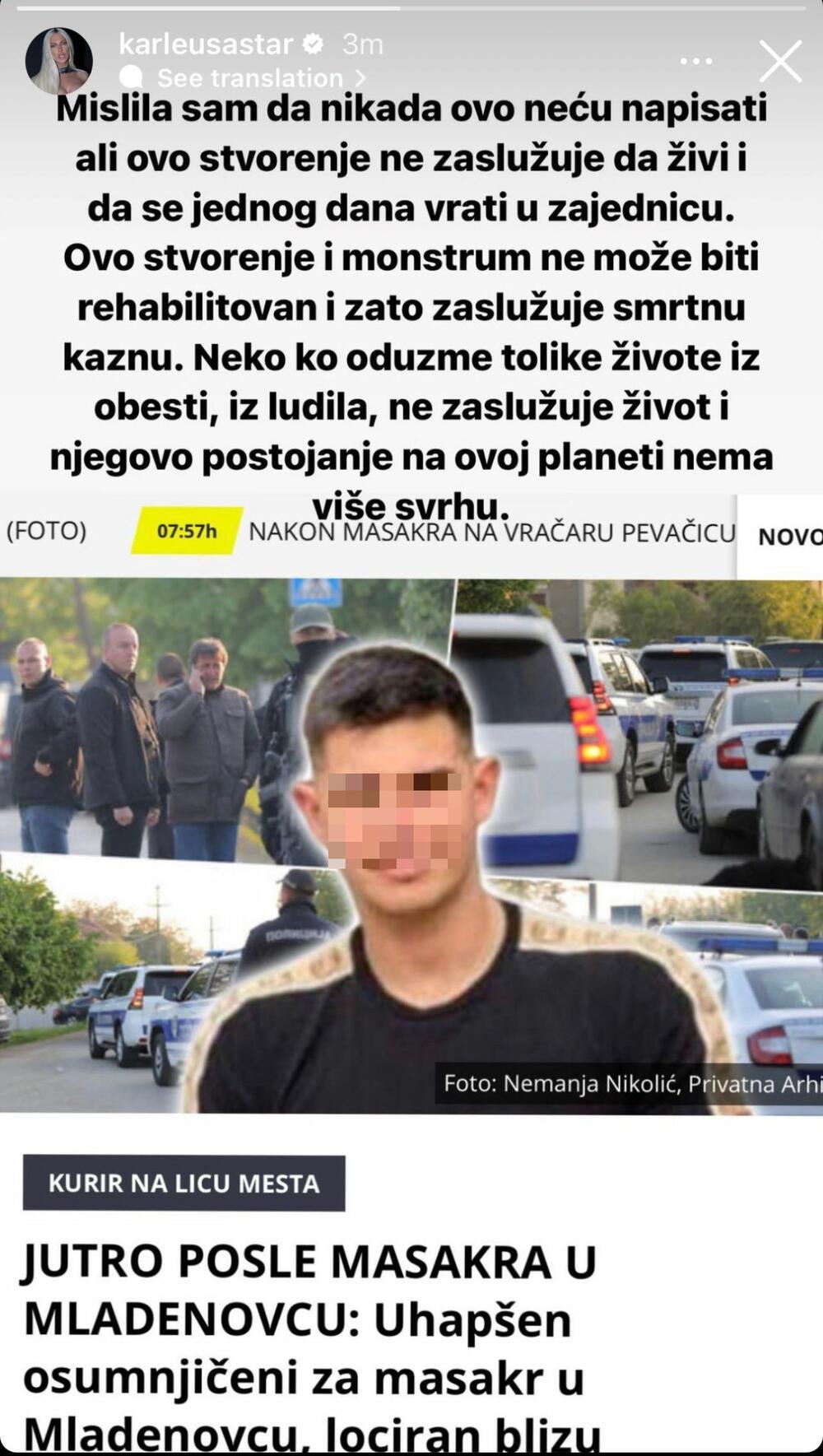 Jelena Karleuša o monstrumu