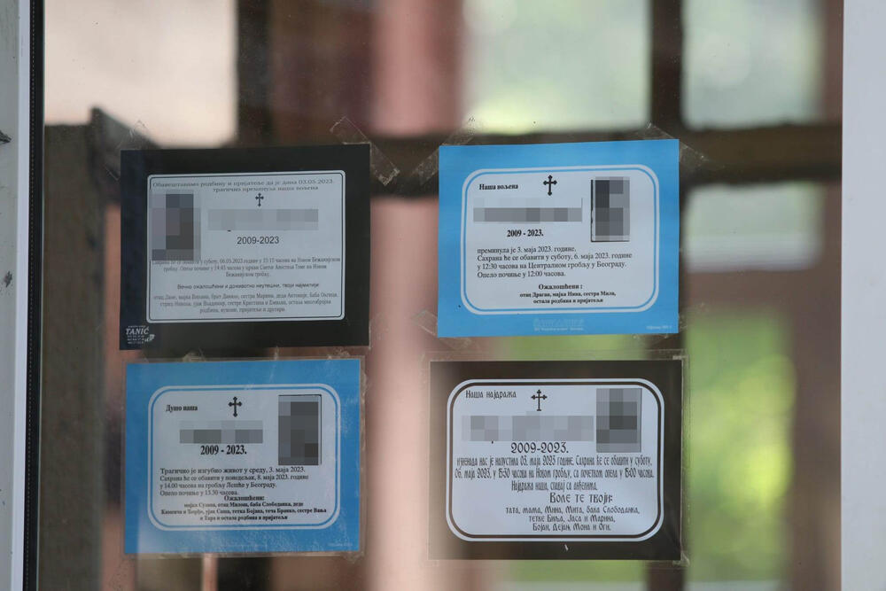 Čitulje stradalih učenika