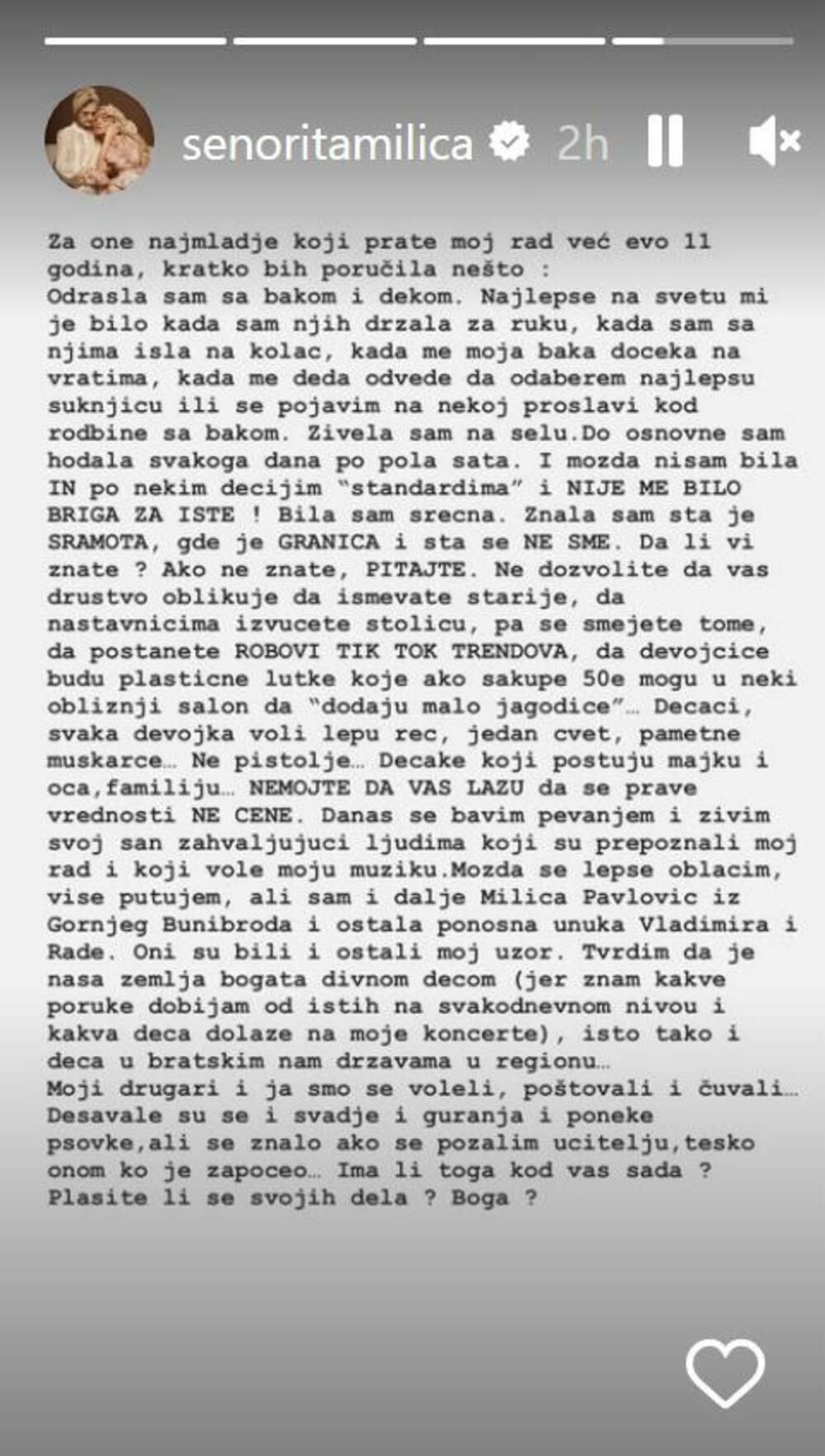 'Znala sam šta je sramota, gde je granica i šta se ne sme.'