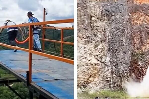PROSLAVA RAZVODA GA UMALO KOŠTALA ŽIVOTA: Skakao sa bandžija, pa pukao konopac, gledajte OVO SAMO! (VIDEO)