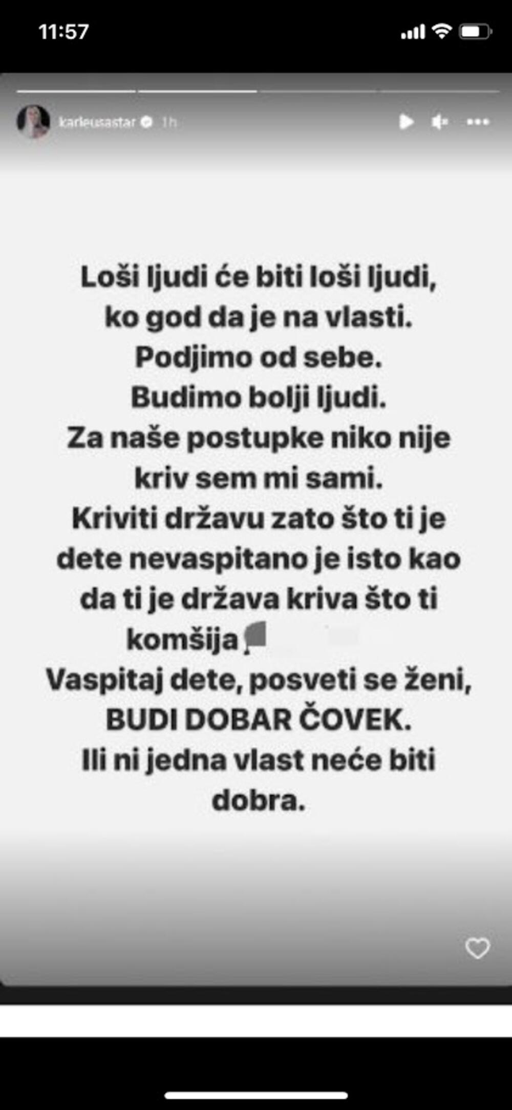 Iznela je svoje viđenje 