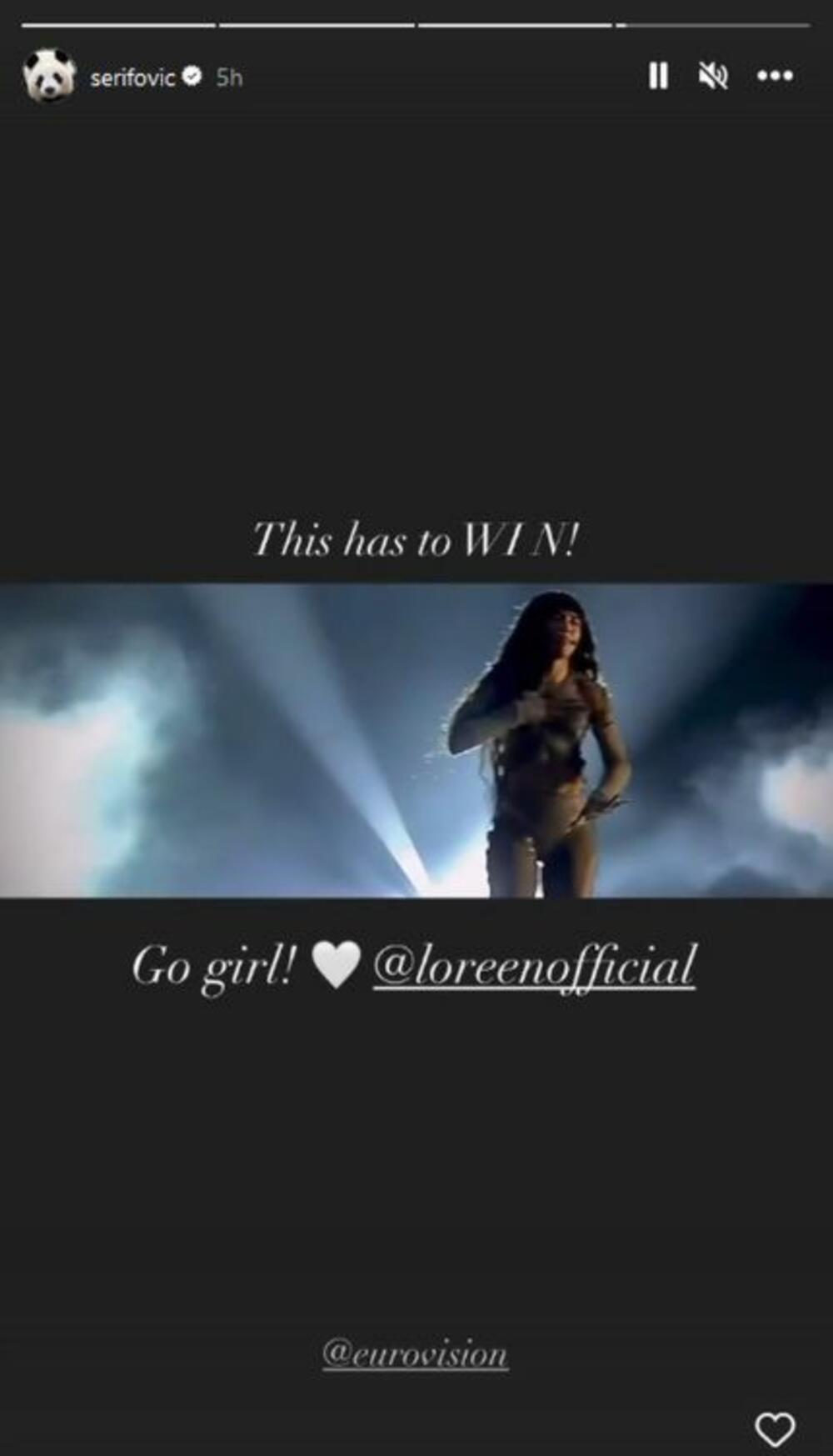 Po mišljenju Marije Šerifović Lorin treba da odnese pobedu