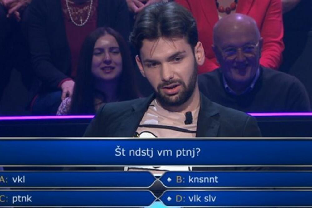MREŽE BRUJE O PITANJU U HRVATSKOM "MILIONERU": Takmičar NIJE ZNAO TAČAN ODGOVOR, kako biste se VI SNAŠLI?