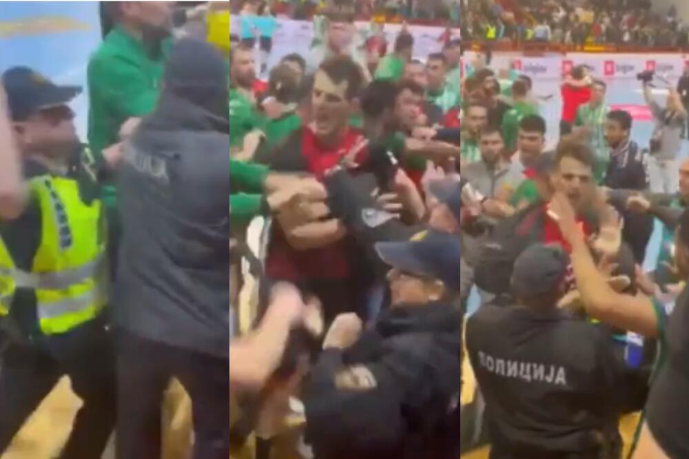 HAOS NA OHRIDU: Opšta tuča igrača, policajac PENDREKOM "opaučio" po glavi reprezentativca! (VIDEO)