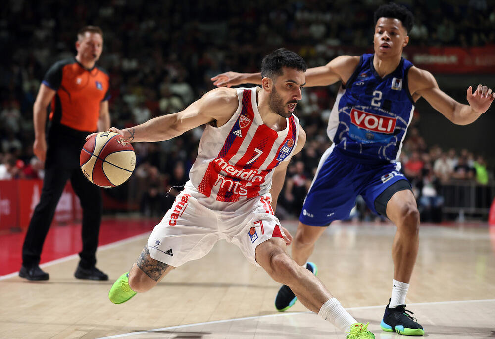 Detalj sa prve utakmice Crvene zvezde i podgoričke Budućnosti