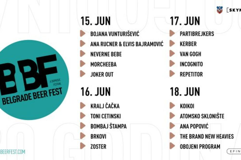 Objavljen program Belgrade Beer Festa &ndash; evo čiji nastupi nas očekuju tokom četiri festivalska dana