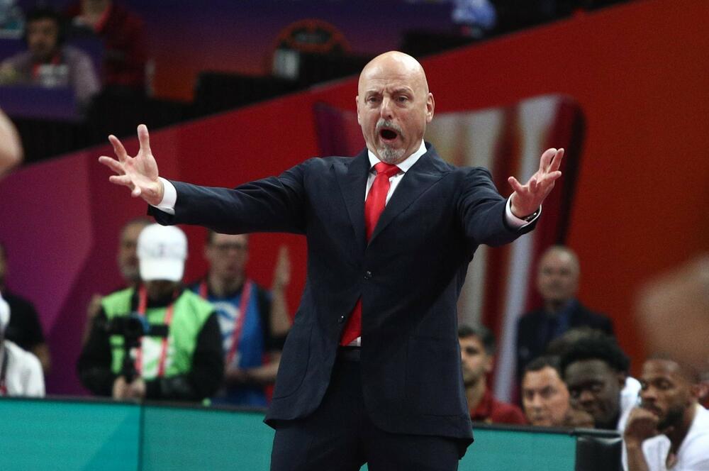 Saša Obradović, trener Monaka na meču protiv Olimpijakosa