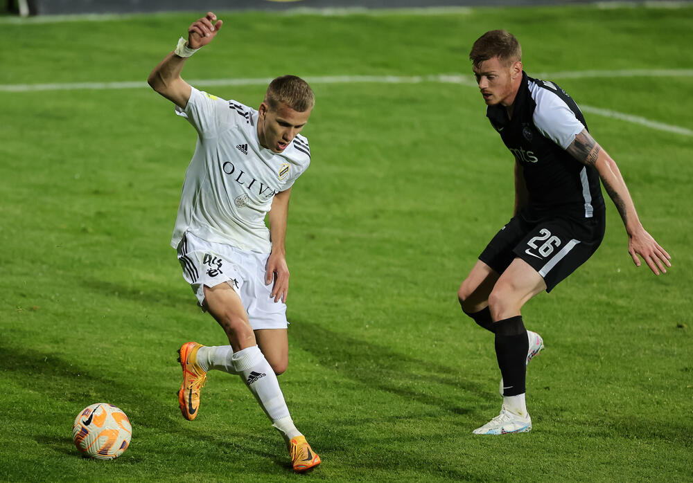 Vladimir Lučić (levo) na utakmici Čukaričkog i Partizana