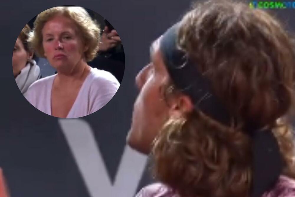 "JESI POTPUNO POLUDELA, IZLAZI S TERENA!" Cicipas OPROBAO Đokovićevu taktiku, izbacio svoju majku iz boksa! (VIDEO)